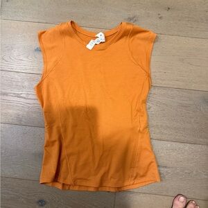 lululemon athletica Vibrant Orange Short Sleeve Tee